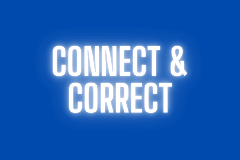 Connect and correct